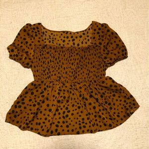 Shein Dalmatian Brown Top